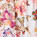 Pink Floral Border Print Empire Midi Dress