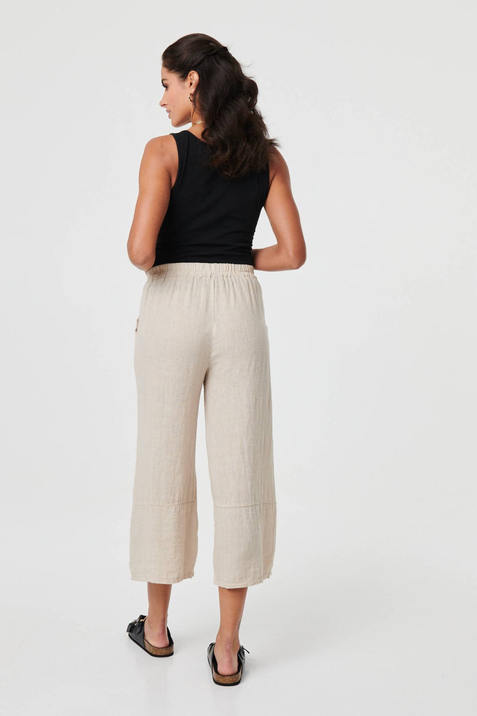 High Waist Stretchy Crop Trousers