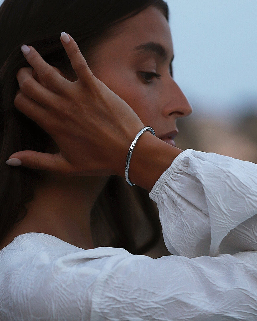 Opal Bangle Sterling Silver