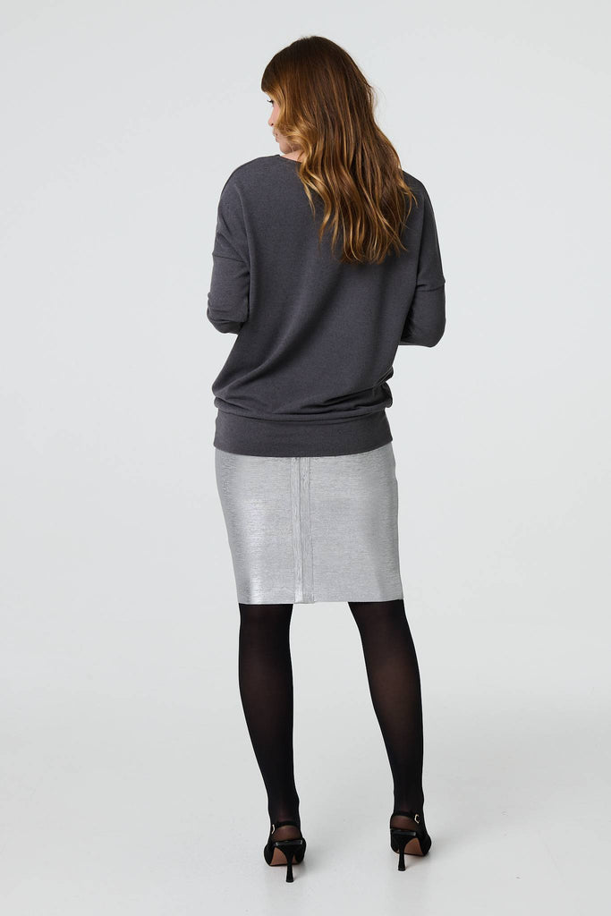 Drop Shoulder Relaxed Knit Top