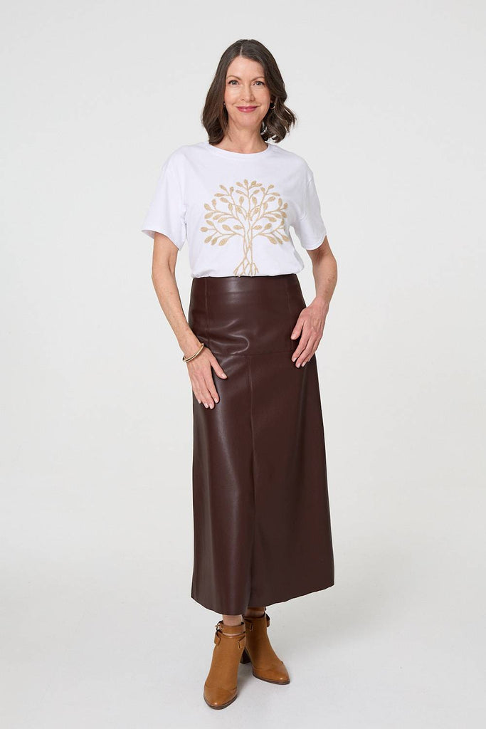 Sparkly Graphic Print Short Sleeve Top