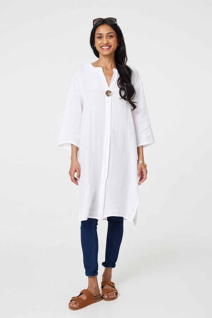 Longline 3/4 Sleeve Knee Length Tunic