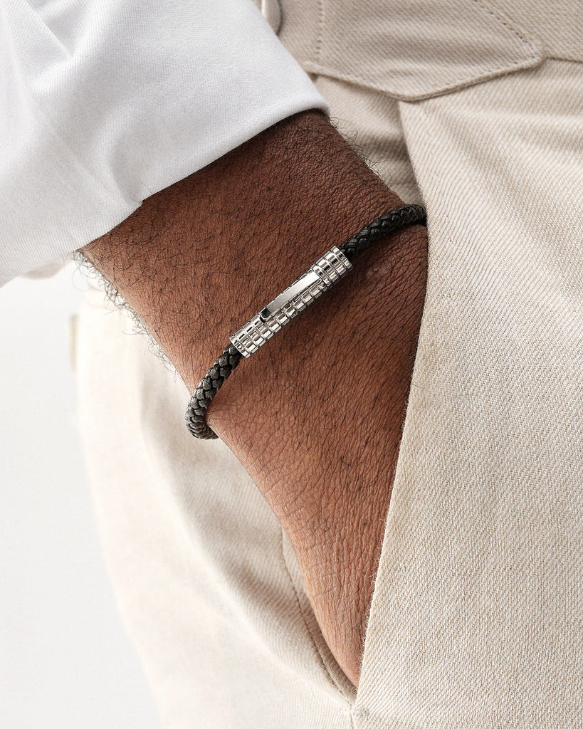 Grid Leather Bracelet