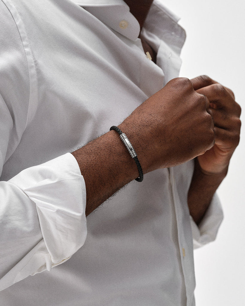 Grid Leather Bracelet