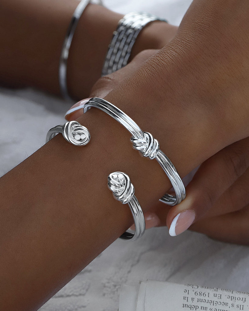 Dual Knot Silver Set
