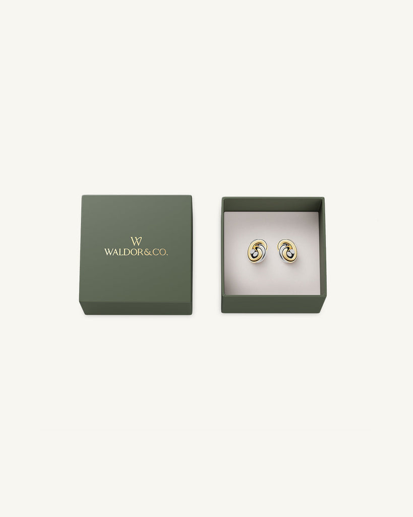 Dual Knot Earrings Polished