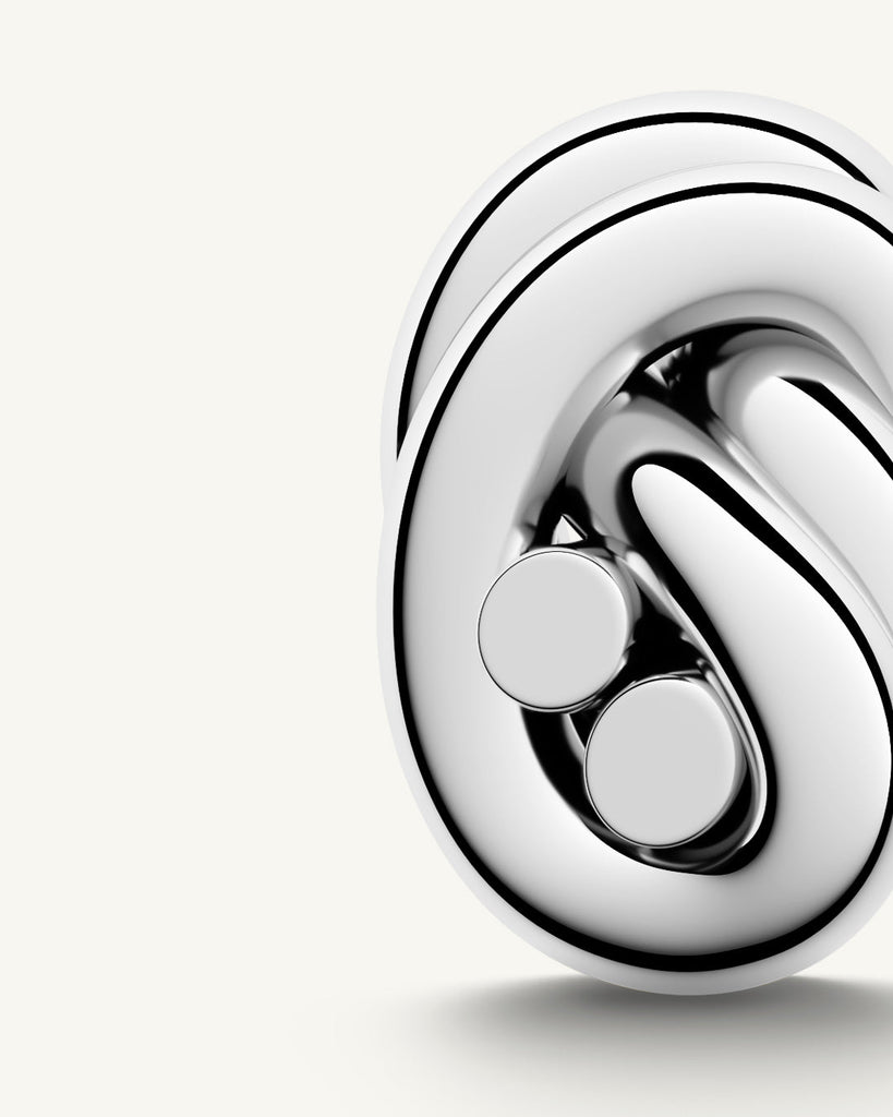 Dual Knot Earrings Polished