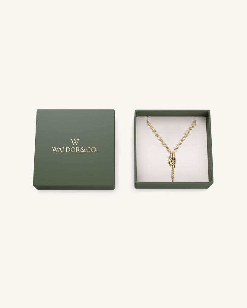 Dual Knot Necklace Polished