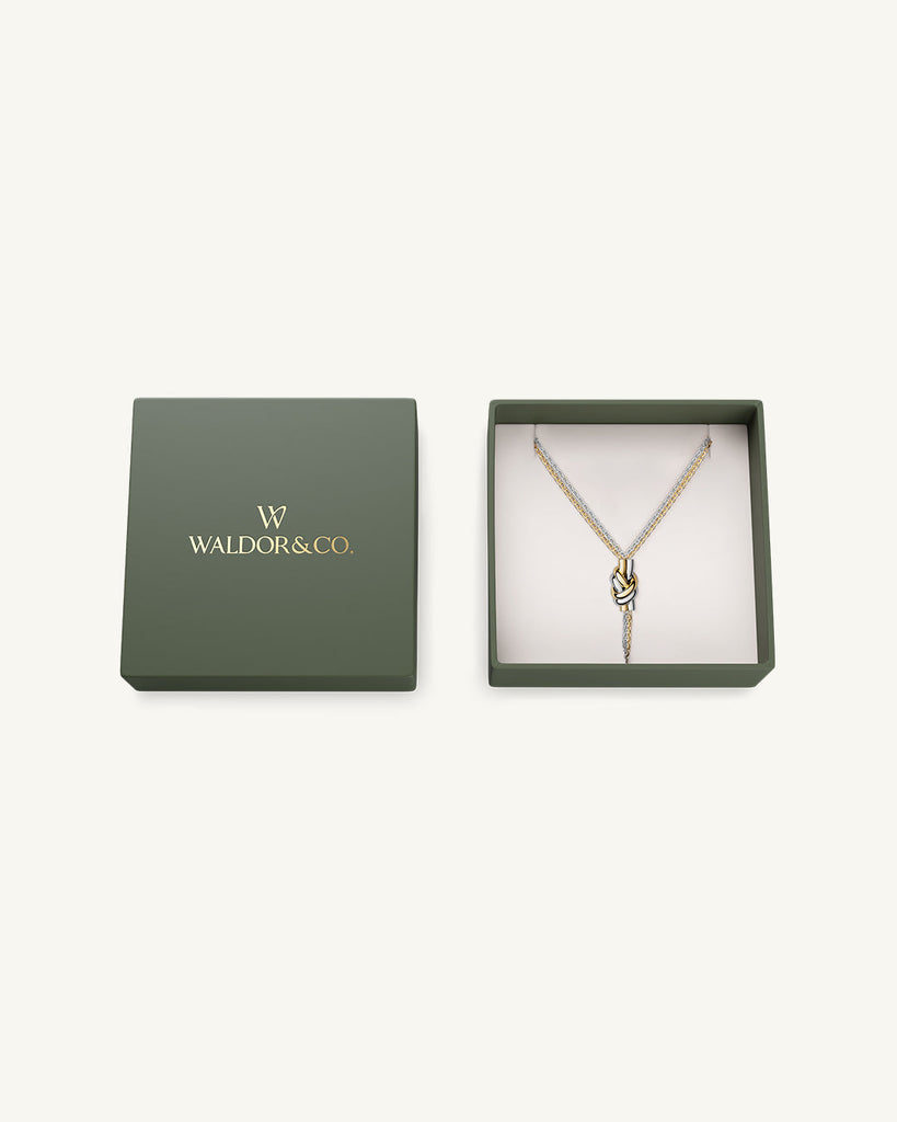 Dual Knot Necklace Polished