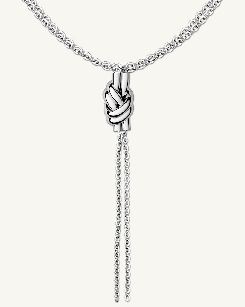 Dual Knot Necklace Polished
