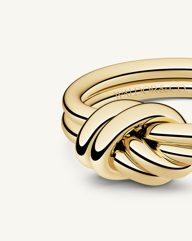 Dual Knot Ring Polished