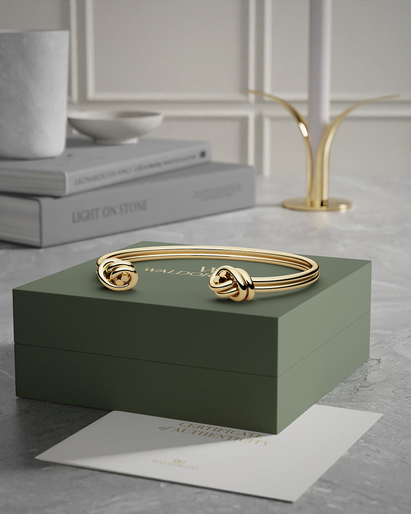 Dual Knot Twin Bangle Polished