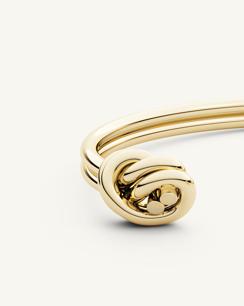 Dual Knot Twin Bangle Polished