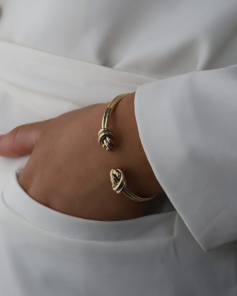 Dual Knot Twin Bangle Polished