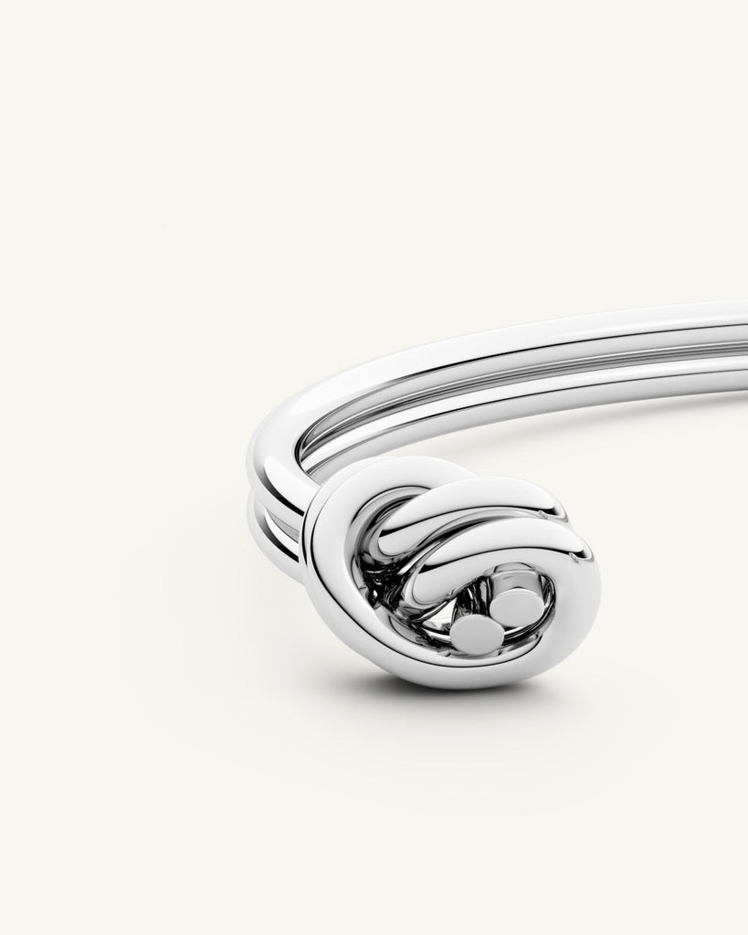 Dual Knot Twin Bangle Polished