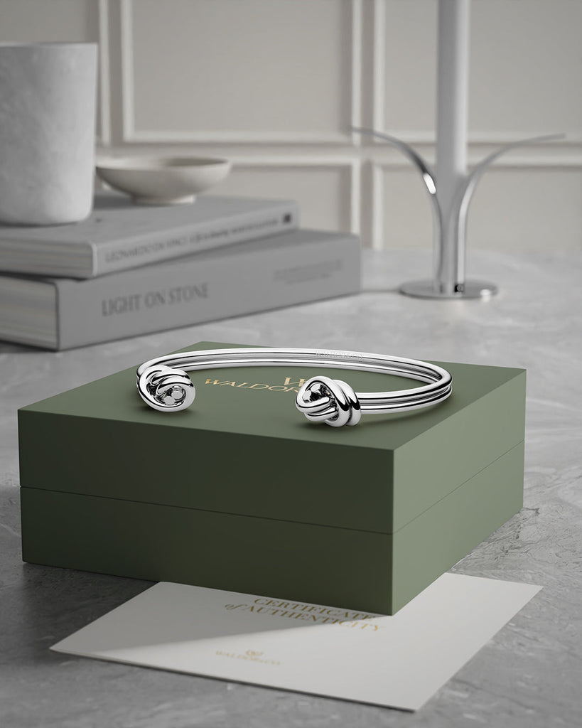 Dual Knot Twin Bangle Polished