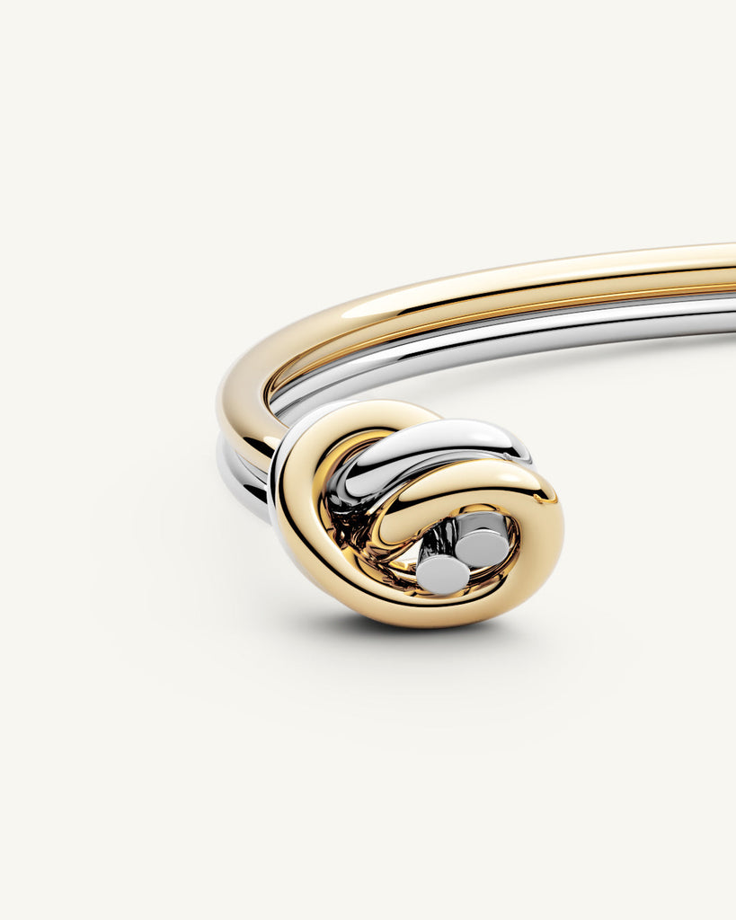Dual Knot Twin Bangle Polished