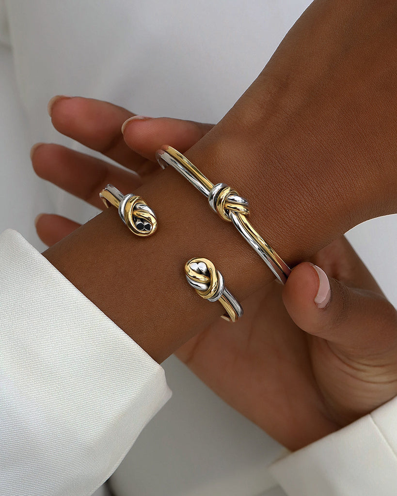 Dual Knot Silver / Gold Set