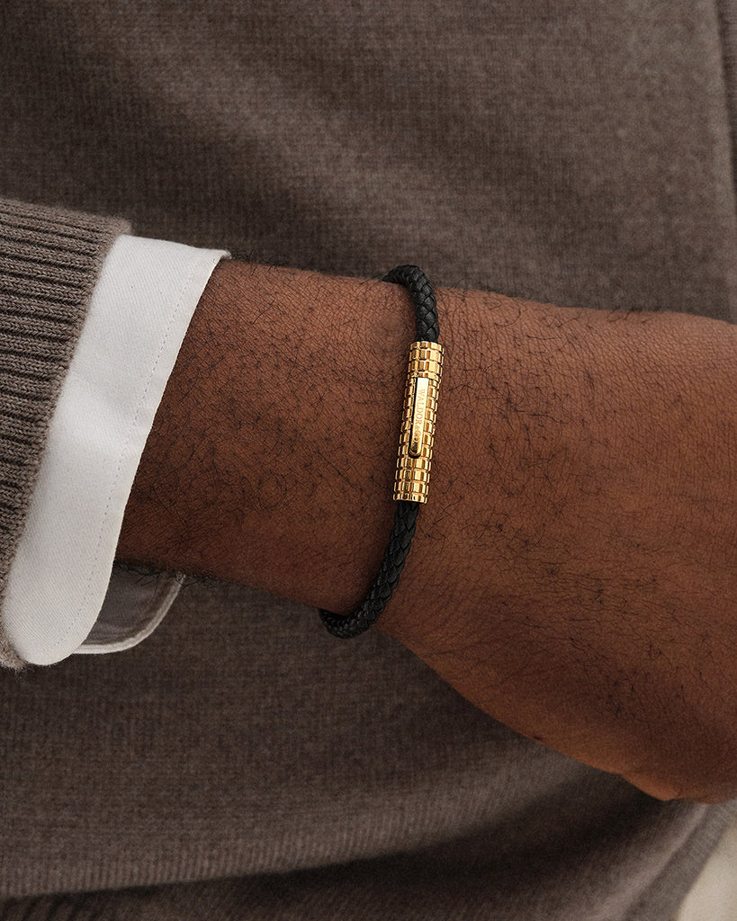 Grid Leather Bracelet