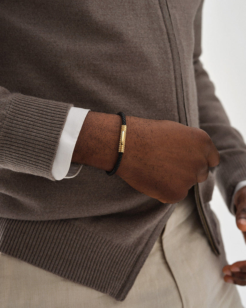 Grid Leather Bracelet