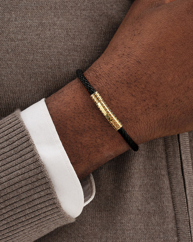 Grid Leather Bracelet