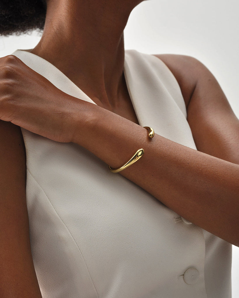 Tear Drop Bangle Polished