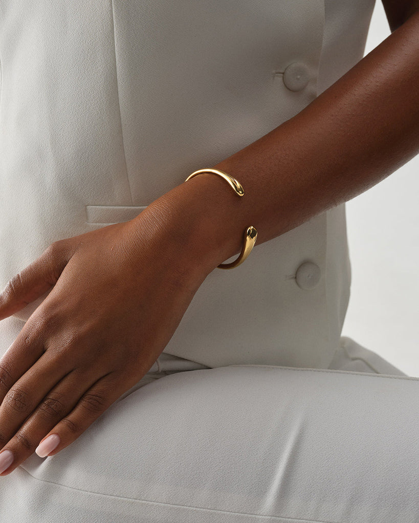 Tear Drop Bangle Polished