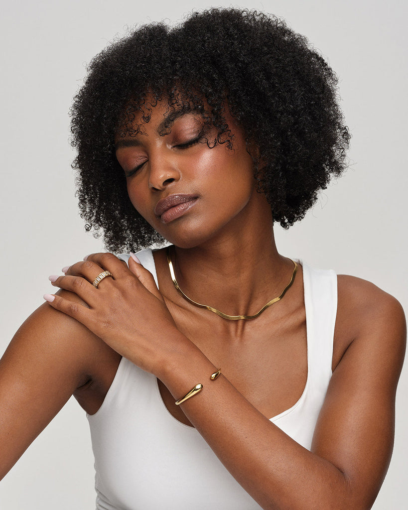 Tear Drop Bangle Polished
