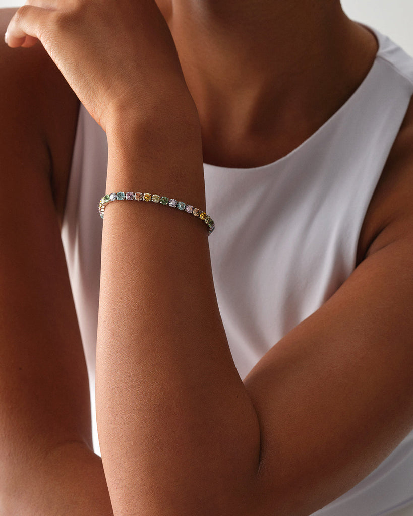 Tennis Rainbow Chain Polished