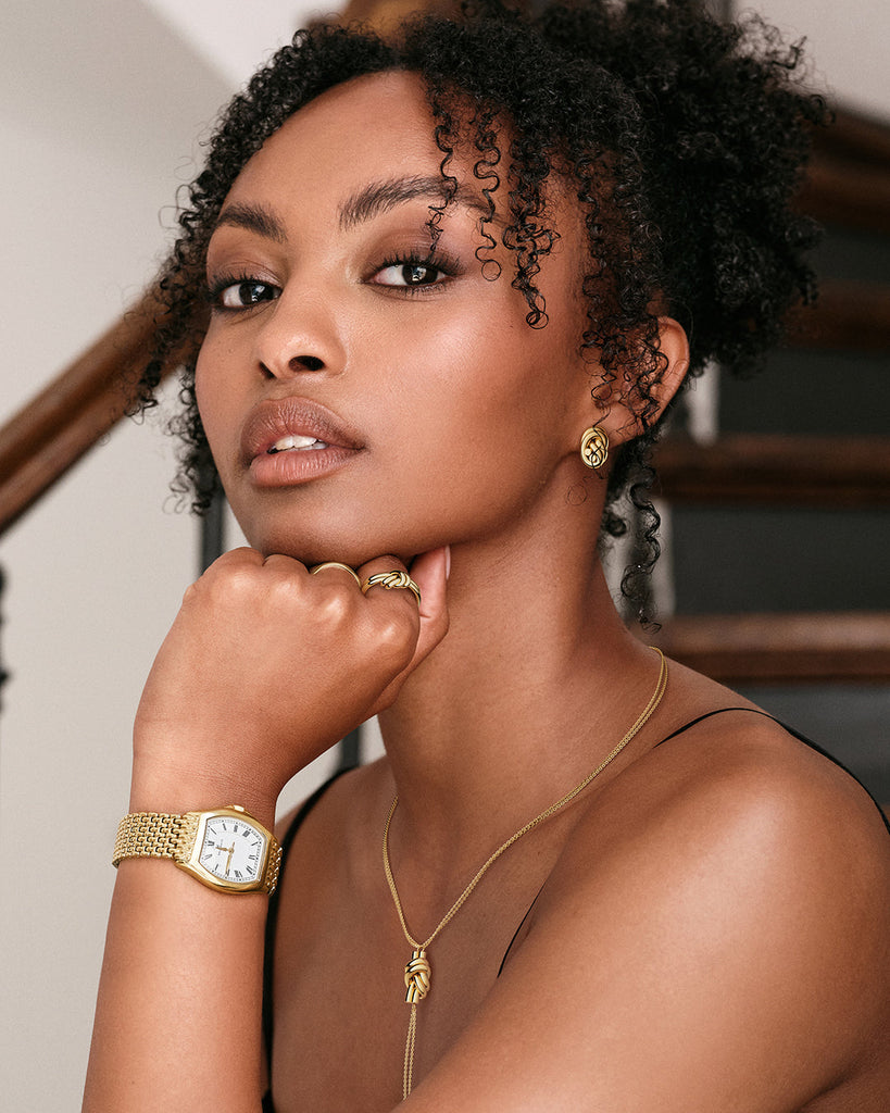 Dual Knot Necklace Polished